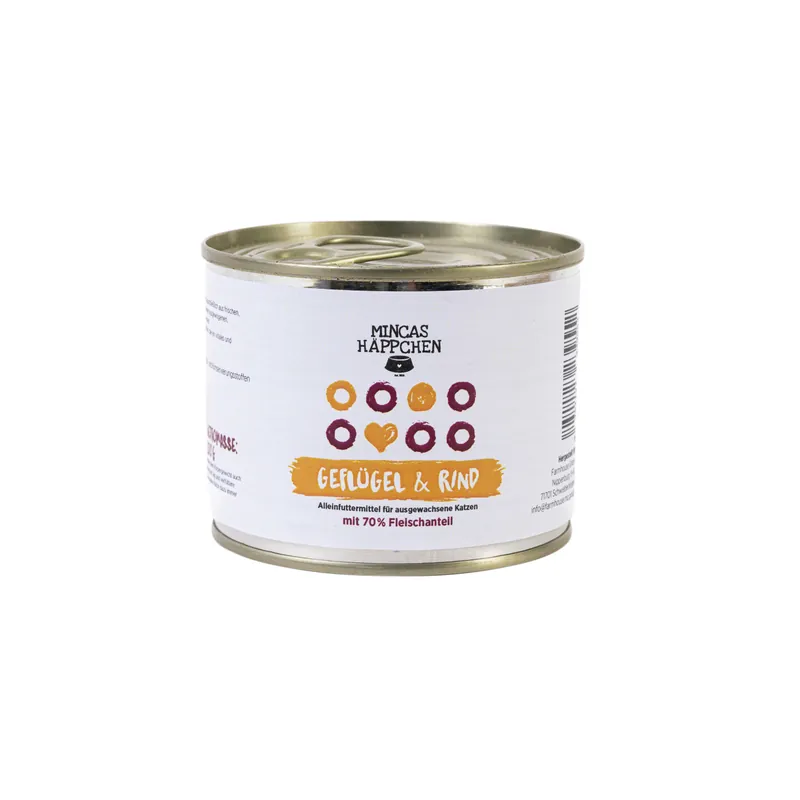 Nur Für Kurze Zeit Sparpaket 24 x 200 g Mincas Häppchen Rind & Geflügel Katzen Nassfutter
